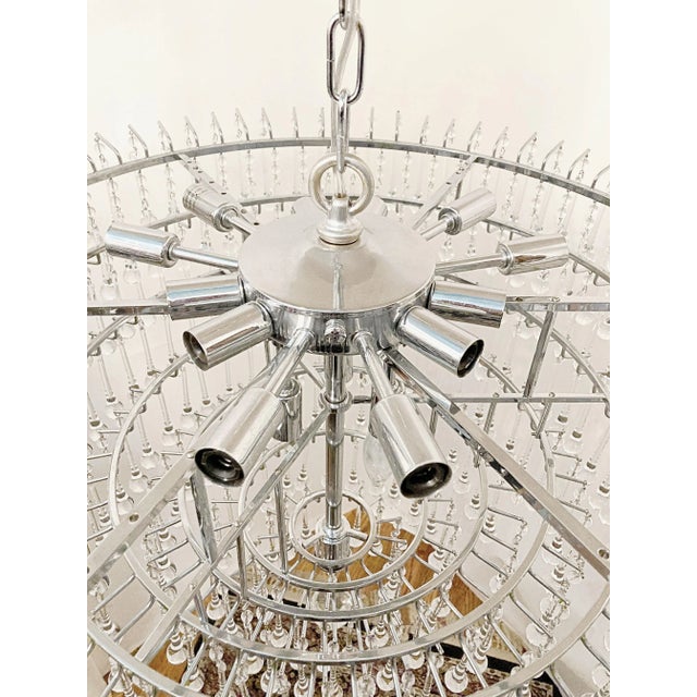 Mid 20th Century Upside Down Layered Cake Chandelier For Sale In New York - Image 6 of 7