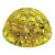 Vintage Webb & Corbett 1930's Yellow Vaseline / Uranium Glass Faceted Paperweight For Sale