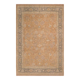 Shabby Chic Brown/Green Wool Rug - 8'0'' X 9'8'' For Sale