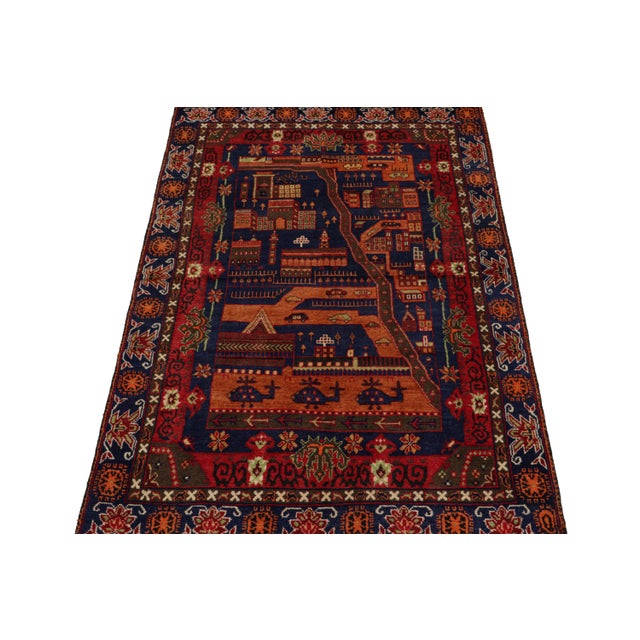 Hand knotted in wool, this 4x6 Baluch rug represents a new line of tribal carpets in the Modern Classics Collection by Rug...