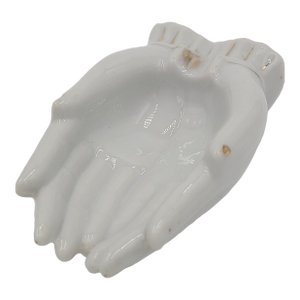 Mid 20th Century Porcelain Cupped Hands Trinket Dish - Made in Japan