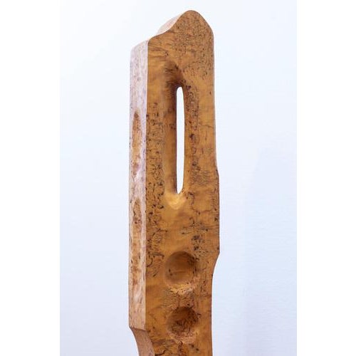 Abstract wooden sculpture by Swedish artist Sven Olsson. Hand made from burl birch, ca 1960-70s. Beautifully crafted with...
