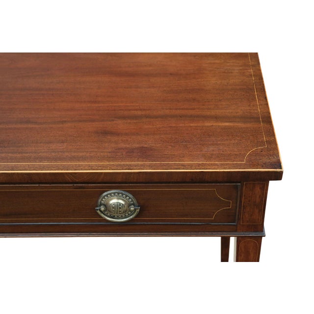 Wood Antique Inlaid Mahogany Desk, 1800s For Sale - Image 7 of 11
