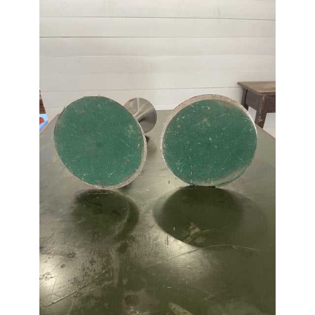 Vintage Candleholders in Stainless Steel, Set of 2 For Sale - Image 3 of 6