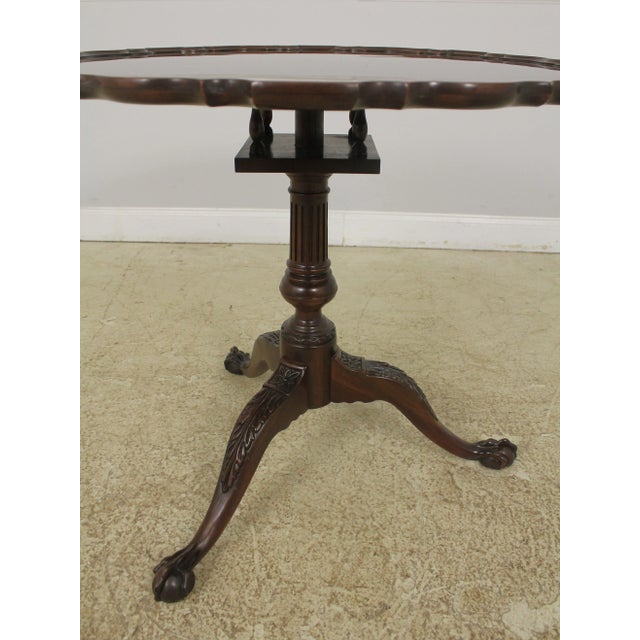 Baker HISTORIC CHARLESTON ティルトトップテーブル 猫脚 Baker Historic Charleston Chippendale Mahogany Tilt Top