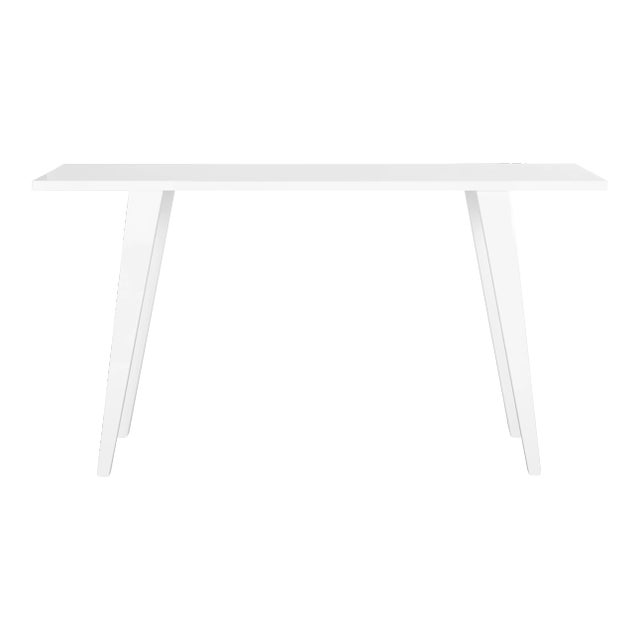 Modern Console Table in White For Sale