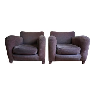 1980s Donghia Art Deco Post Modern Club Lounge Chairs - a Pair For Sale