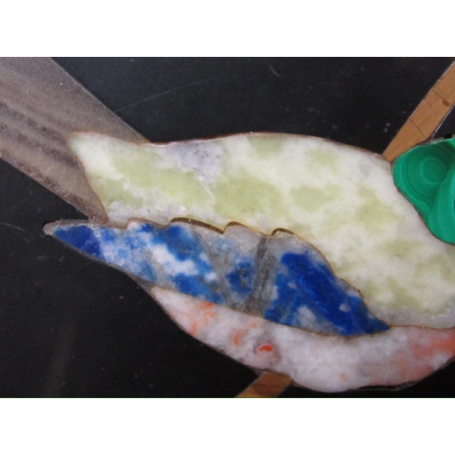 Italian Pietra Dura Inset Leather Box For Sale - Image 12 of 13