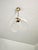 Mid-Century Modern Pendant Lamp in Opaque Satin Glass and Gilt Metal, Italy, 1970s For Sale - Image 11 of 18