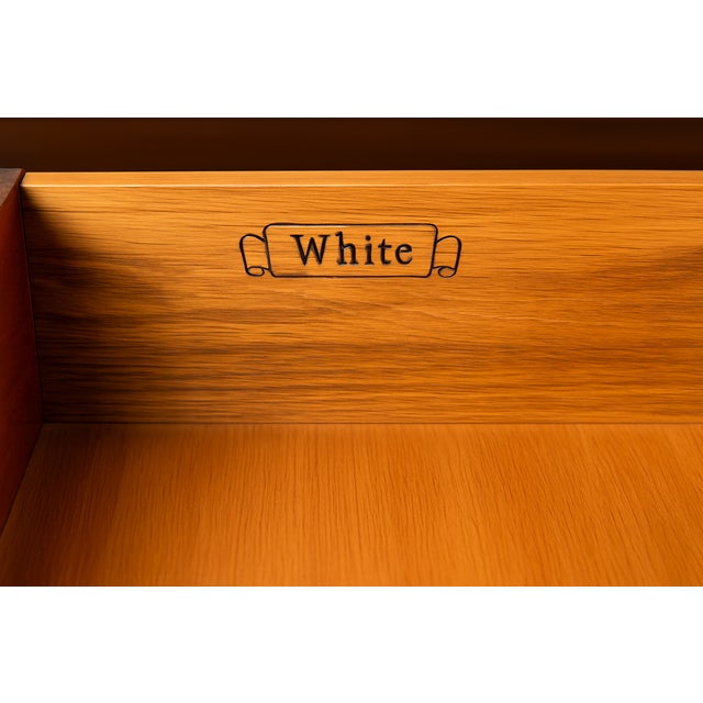 1970s French Provincial Walnut Bombe Chest by White Furniture Co. – 40"w For Sale In New York - Image 6 of 6