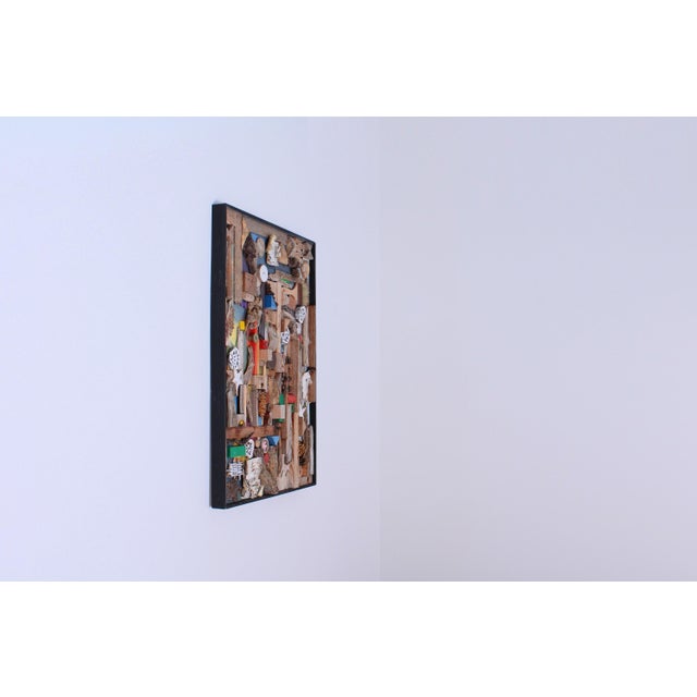 1970s Brutalist Sculptural Composition, 1970s, Mixed Media, Framed For Sale - Image 5 of 16