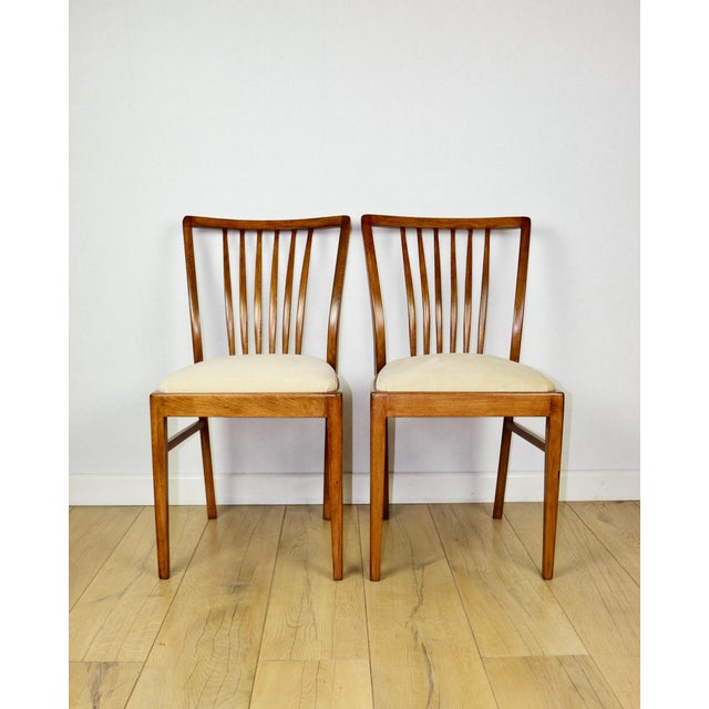 Vintage Chairs in Beige Velvet, 1970, Set of 4, in Restored conditions. Designed 1970 to 1979