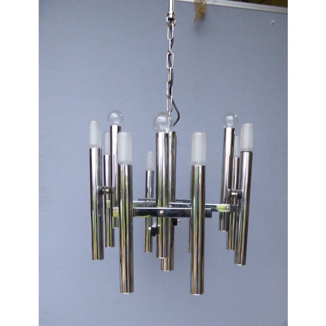 Total height 77 cm height chandelier itself 37 cm diameter 44 cm This piece has an attribution mark, I am sure that it is...