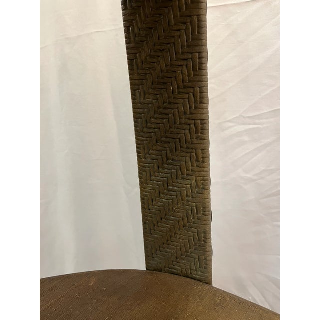 Wood Unique 76” Tall Early 20th Century Rattan Round Cabinet Display For Sale - Image 7 of 10