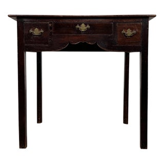 Antique English Oak Writing Table, 1700s For Sale