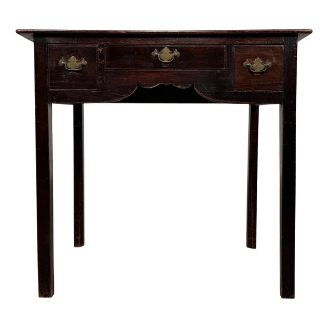 Antique English Oak Writing Table, 1700s For Sale