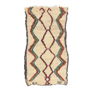 Vintage Azilal Moroccan Rug, 03'02 X 05'10 For Sale