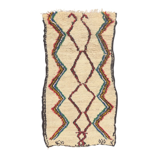 Vintage Azilal Moroccan Rug, 03'02 X 05'10 For Sale