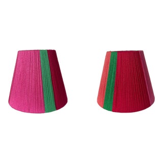 Contemporary Pretty in Pink Chandelier String Shade, A Pair For Sale