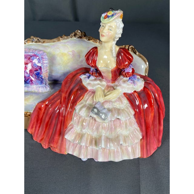 Royal Doulton 1940s Royal Doulton Belle O' the Ball Porcelain Figurine For Sale - Image 4 of 10
