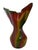 Red Murano Style Handblown Freeform Art Glass Vase – Swirled Red, Yellow & Green For Sale - Image 8 of 18