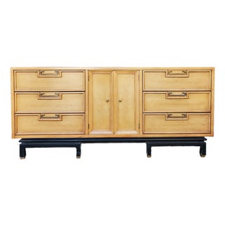 1950s Large Bleached Mahogany Dresser by American of Martinsville For Sale