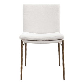 Ascend Textured White Dining Chair For Sale