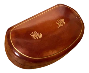 Vintage Handmade Leather Small Trinket Box Made in Firenze Italy