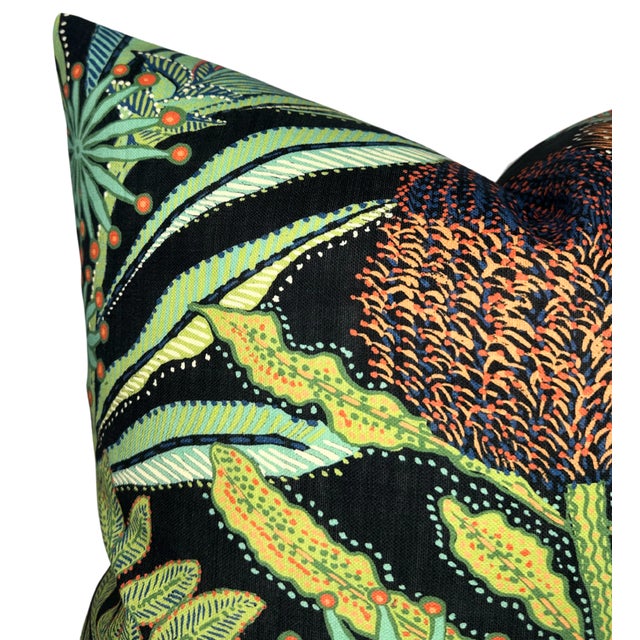 Traditional Protea Floral Performance Pillow Cover, 20x20 Pillow For Sale - Image 3 of 4
