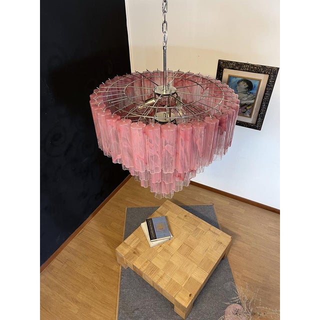Large Vintage Murano Glass Tiered Chandelier, 1990 For Sale - Image 4 of 18