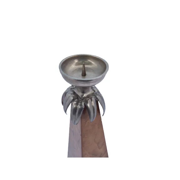 Vintage Contemporary Style Mid-Centaury Wooden Candle Holder For Sale - Image 4 of 7