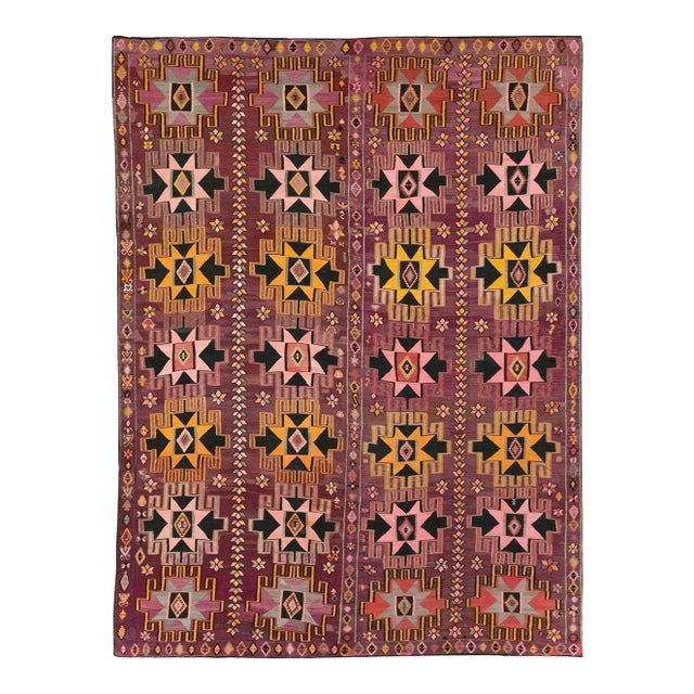 Galerie Shabab Collection Mid-20th Century Turkish Flatweave Kilim Carpet For Sale