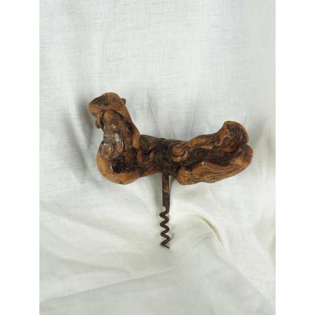 Wood 1960s French Grapevine Corkscrew With Wall Hook For Sale - Image 7 of 13