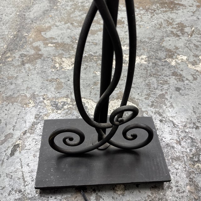 Pottery Barn Sabina Wrought Iron Figural Floor Lamps, Pair For Sale - Image 10 of 12