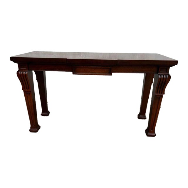 Late 20th Century Hickory Chair Furniture Emprire Style Solid Cherry Console Table For Sale