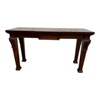 Late 20th Century Hickory Chair Furniture Solid Cherry Console Table For Sale