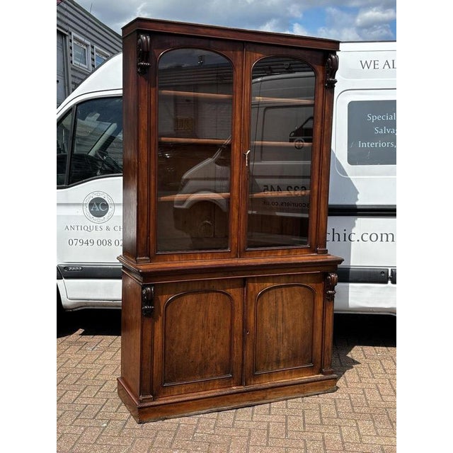 Wood Victorian Mahogany Bookcase For Sale - Image 7 of 7