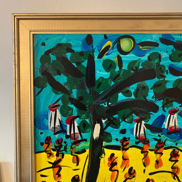 1970s 1970s Peter Keil Abstract Landscape Painting on Canvas, Framed For Sale - Image 5 of 12