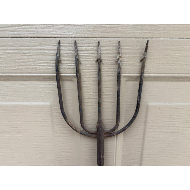 Early 20th Century Hand-Forged Iron Harpoon, Antique Maritime Folk Art For Sale In South Bend - Image 6 of 7