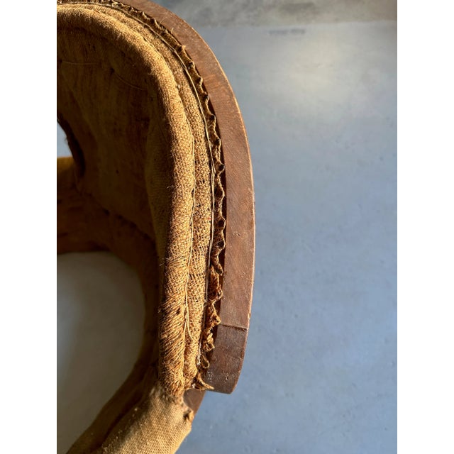 Pair of French 19th C. Armchairs With Carved Fruitwood Frames For Sale - Image 12 of 12