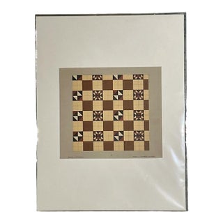 Vintage Geometric Tile Pattern Serigraph For Sale