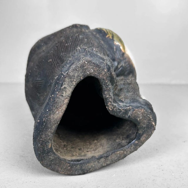 Female Tanuki with Red Bow Shigaraki Pottery, 1960s For Sale - Image 13 of 14