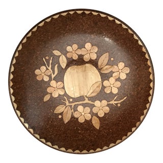 Early 20th Century Russian Inlay Marquetry Plate For Sale