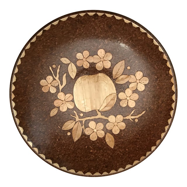 Early 20th Century Russian Inlay Marquetry Plate For Sale