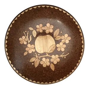 Early 20th Century Russian Inlay Marquetry Plate