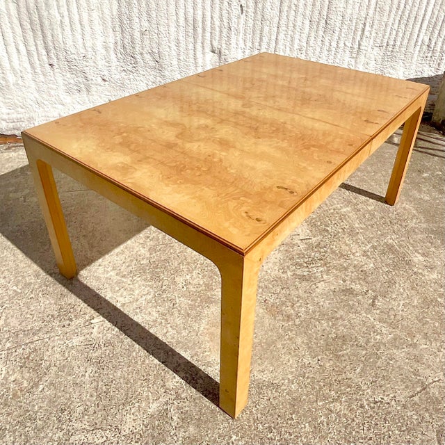 Vintage Boho Henredon Burl Wood Dining Table Chairish