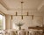 Metal Handcrafted Solid Brass Linear 5 Light Chandelier, Industrial Brass Chandelier, Ceiling Light Fixture, Dining Room Lighting For Sale - Image 7 of 10