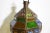 Handcrafted Moroccan Metal and Multi-Color Glass Lantern Octagonal Diamond Shape For Sale - Image 11 of 13