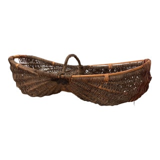 Antique French Vineyard Grape Harvest Basket For Sale