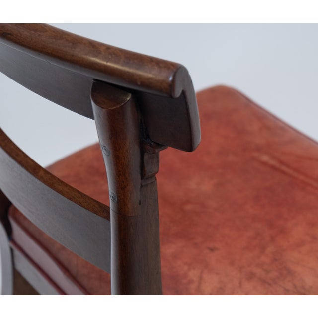 Regency Mahogany Sabre Leg Dining Chairs with Leather Seats, 1825, Set of 6 For Sale - Image 11 of 18